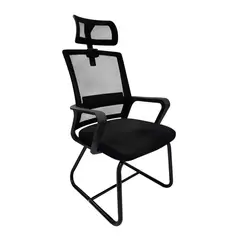 LUBABYCAS - Silla De Escritorio Oficina Con Reposacabezas Polar Negra