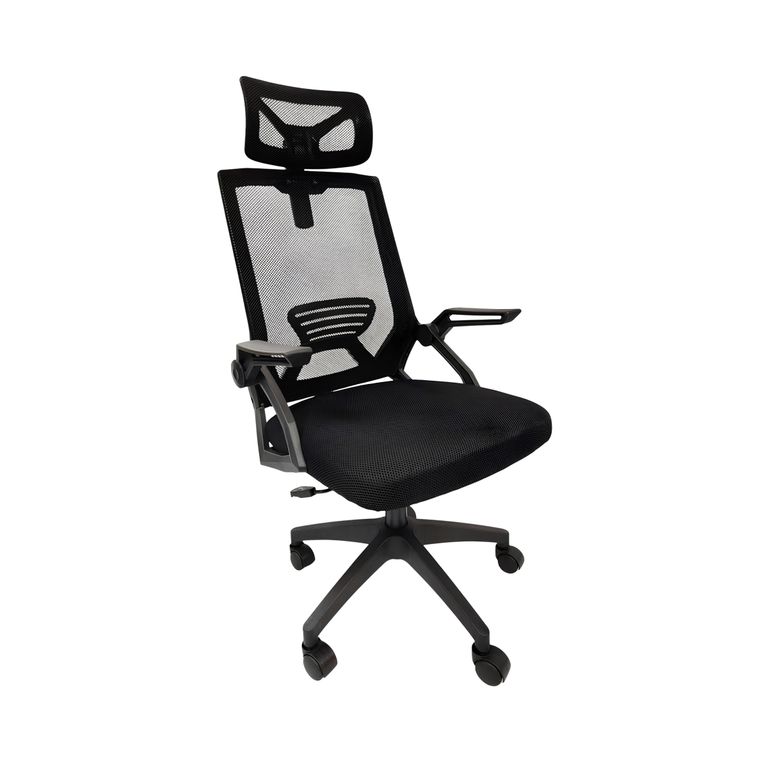 Silla Escritorio Oficina Reposacabezas Reclinable Exo Negra Negro