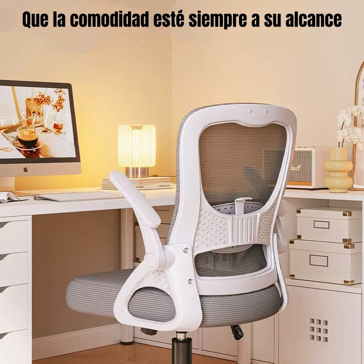 LUBABYCAS - Silla Escritorio Oficina Reposacabezas Reclinable W807 Negra