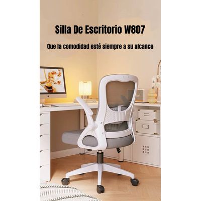 Imagen 2 del producto Silla Escritorio Oficina Reposacabezas Reclinable W807 Negra