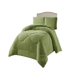 GENERICO - COBERTOR DE INVERNO TEXTURIZADA PLAZA Y MEDIA DISEÑO 01 VERDE