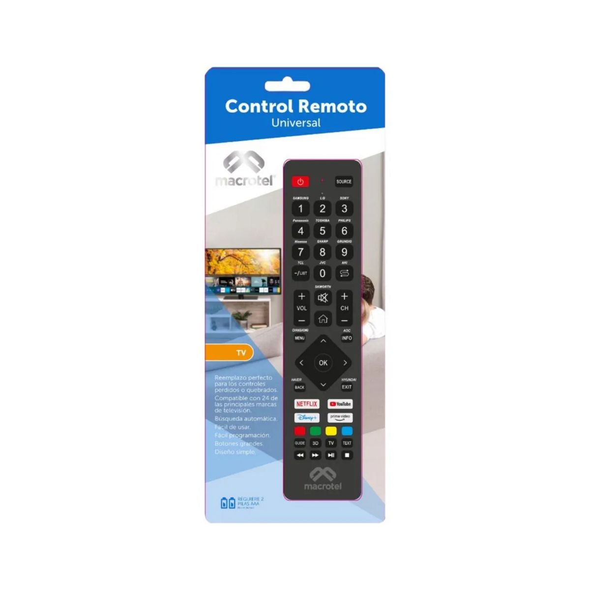 Control Remoto Universal TV Macrotel Automático, marca MACROTEL - Foto 2
