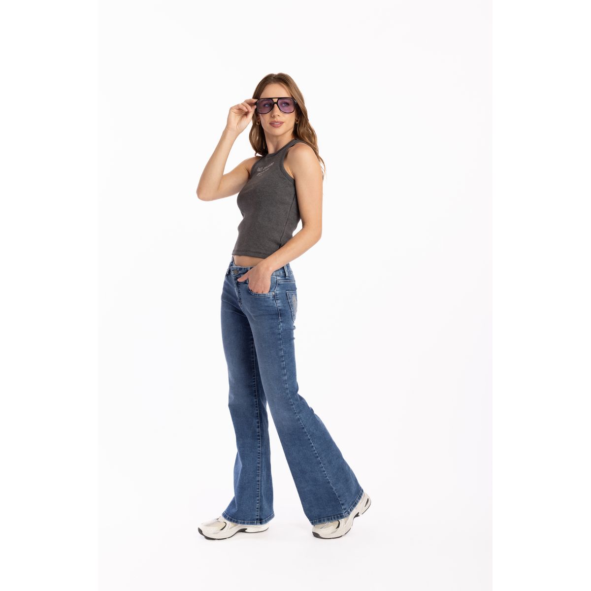 EFESIS - Jeans Flare Tiro Medio Mujer Efesis