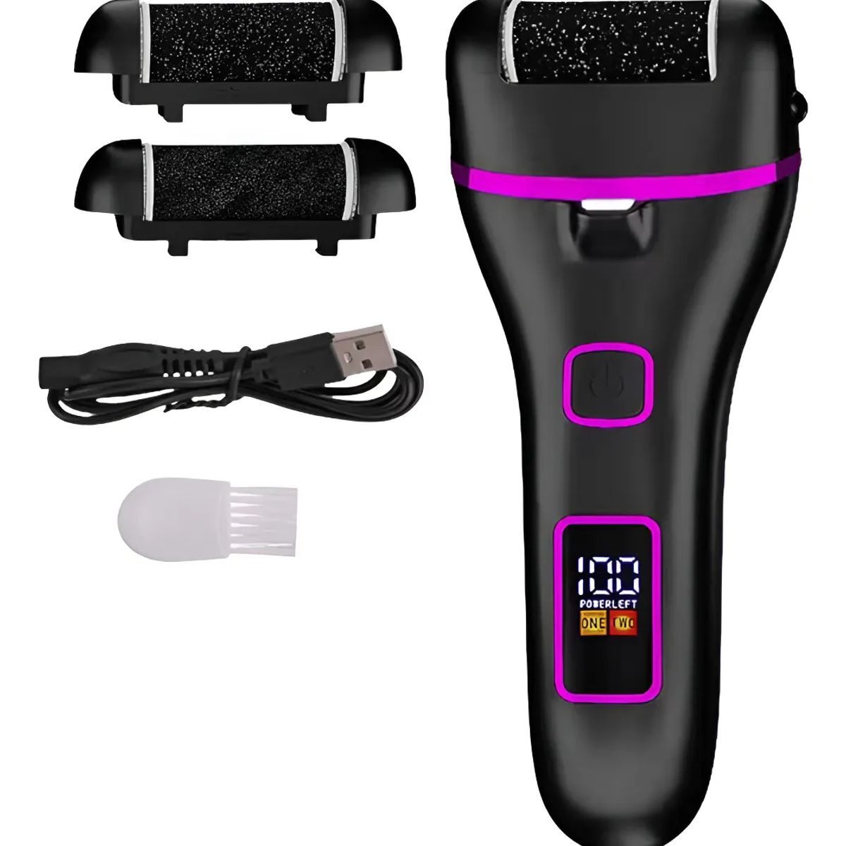 GENERICO - Lima Eléctrica Removedor De Cayos Y Durezas Pies Surker color Negro led Recargable