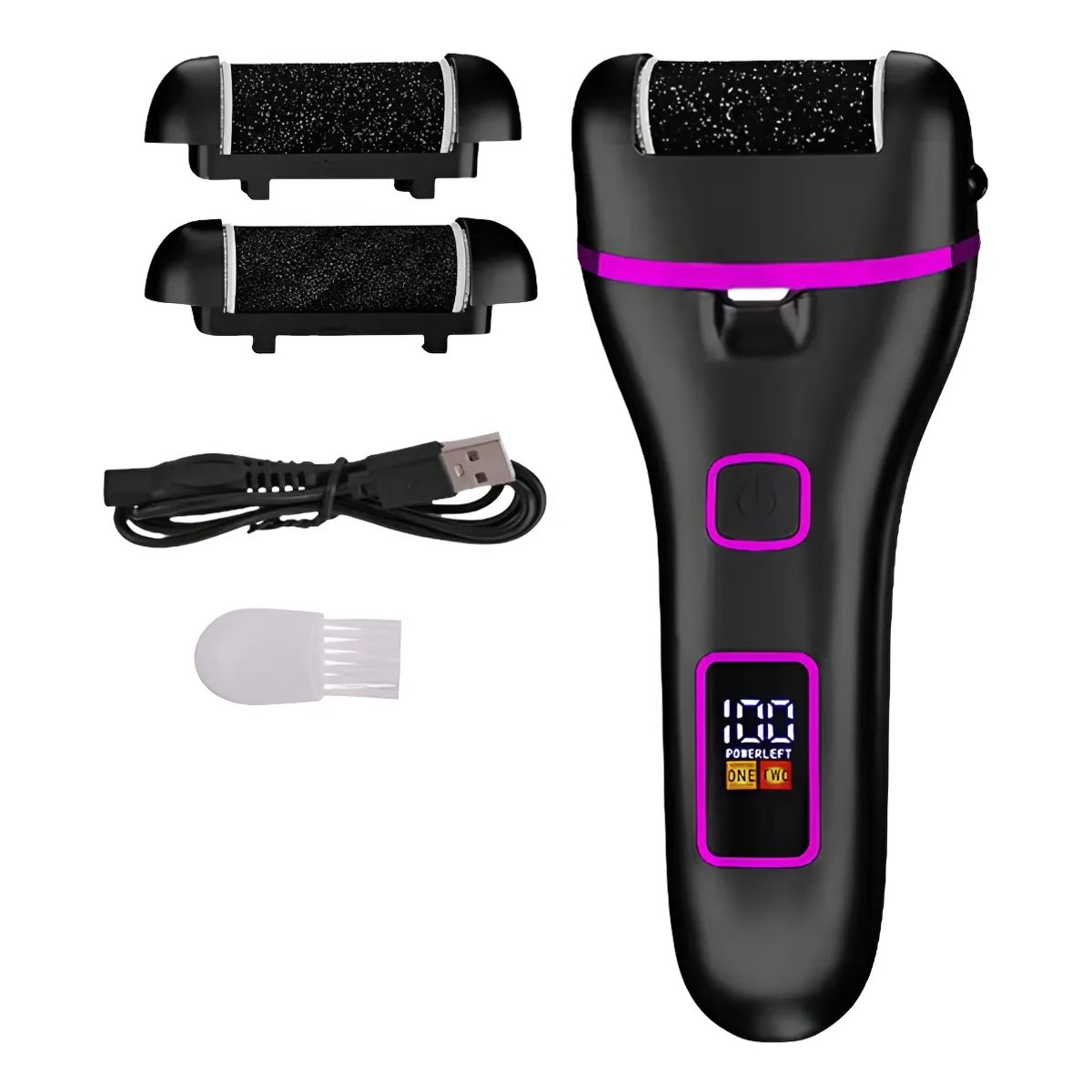 GENERICO - Lima Eléctrica Removedor De Cayos Y Durezas Pies Surker color Negro led Recargable