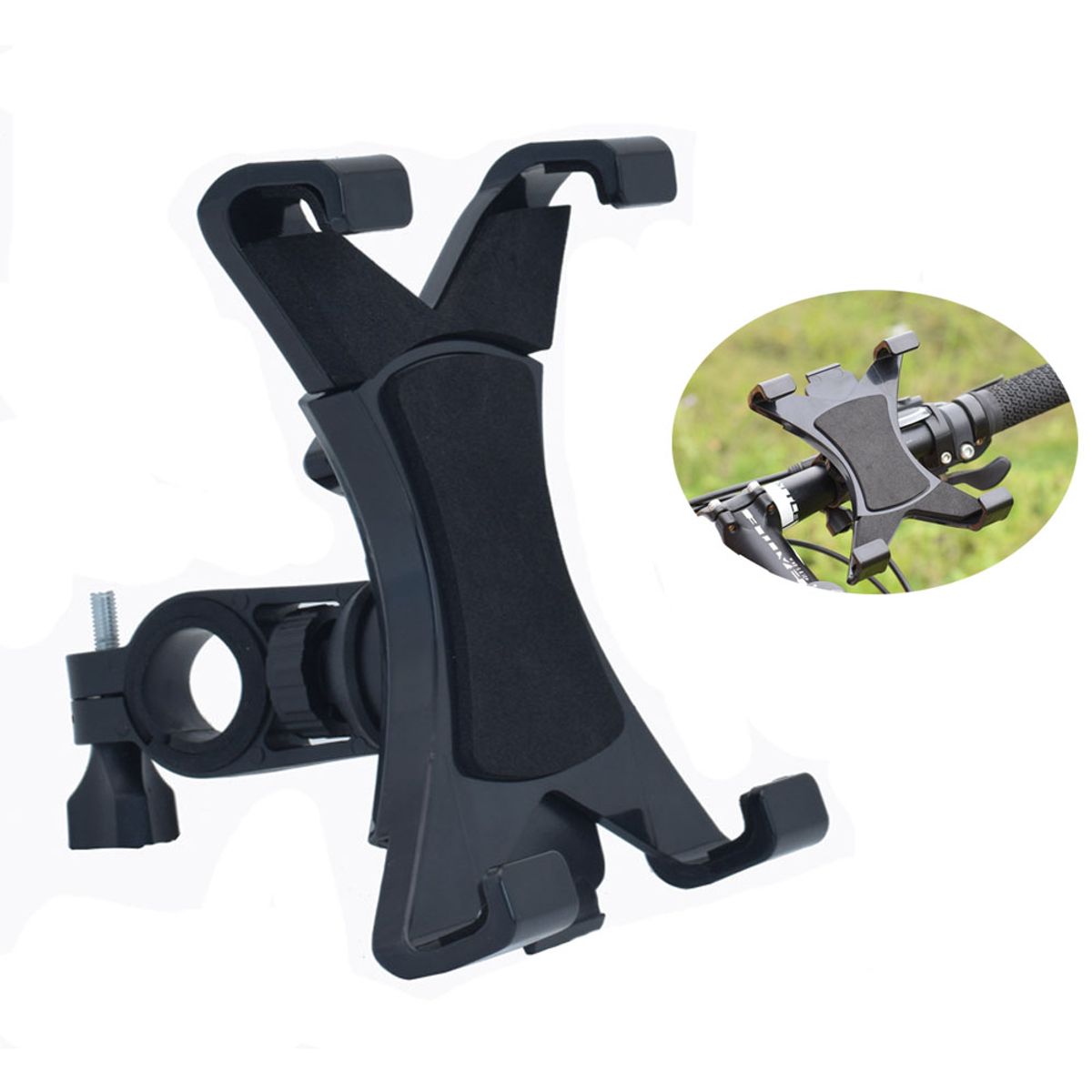 GENERICO - Soporte de Pedestal Ajustable para iPad y Tabletas En MotoBicicleta