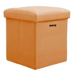 GENERICO - Puff Silla Cubo Organizador Plegable Chico NARANJA BELUG
