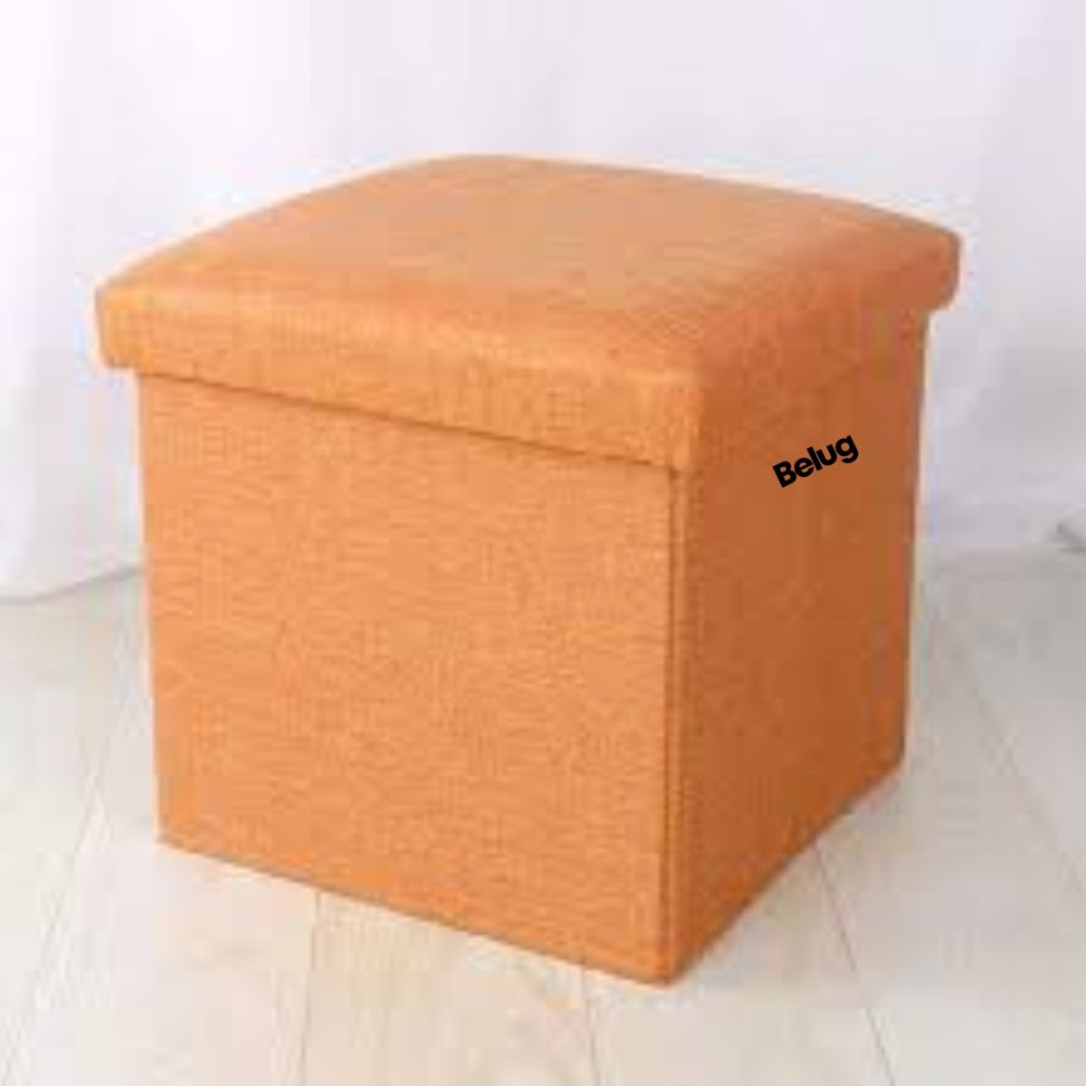 GENERICO - Puff Silla Cubo Organizador Plegable Chico NARANJA BELUG