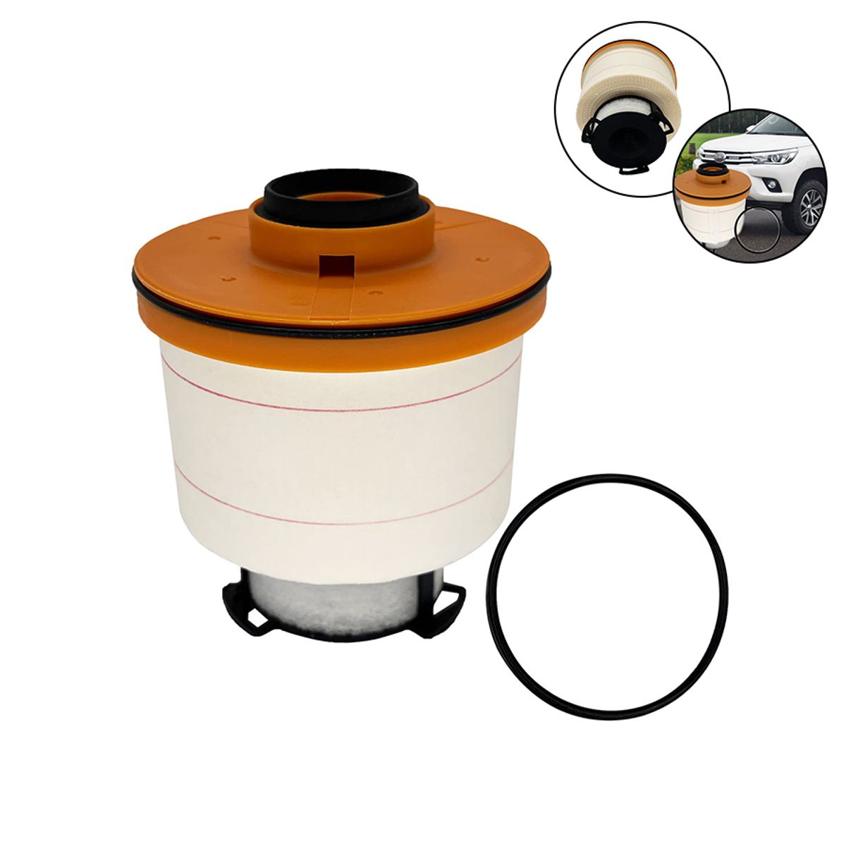 CINDISAMI - Filtro De Petroleo Original Hilux 2.4 Y 2.8 Toyota 2016-2024