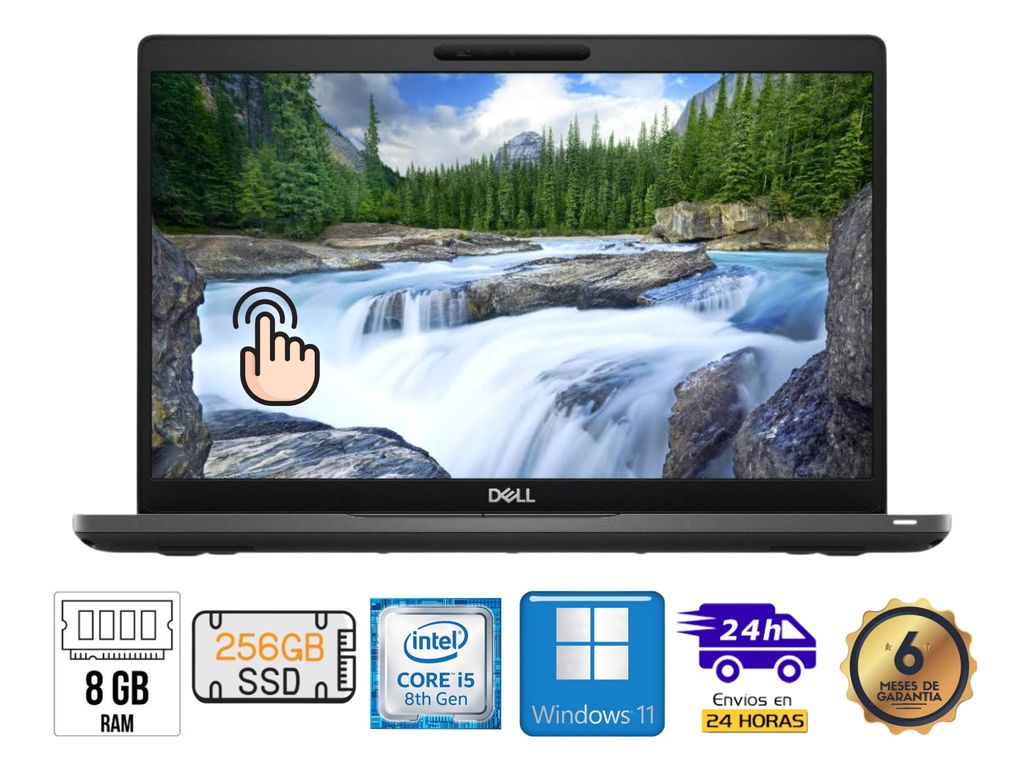 Latitude 5400 TOUCH FHD i5-8665U 8GB Ram 256GB SSD Windows 11Pro Reacondicionado Grado A