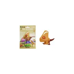 GENERICO - Vela de número 4 con dinosaurio 9.5cm