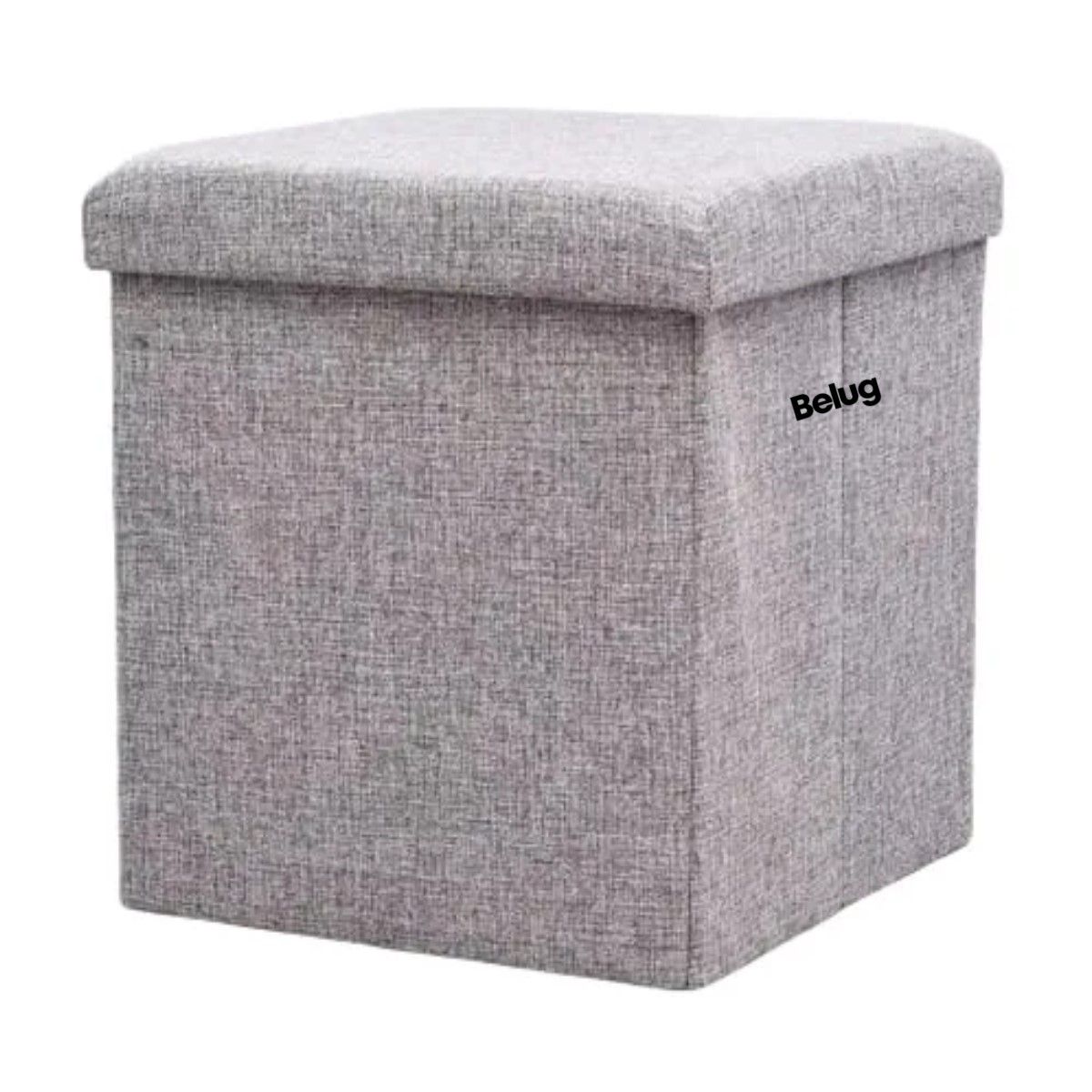 GENERICO - Puff Silla Cubo Organizador Plegable Chico GRIS BELUG