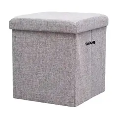 GENERICO - Puff Silla Cubo Organizador Plegable Chico GRIS BELUG