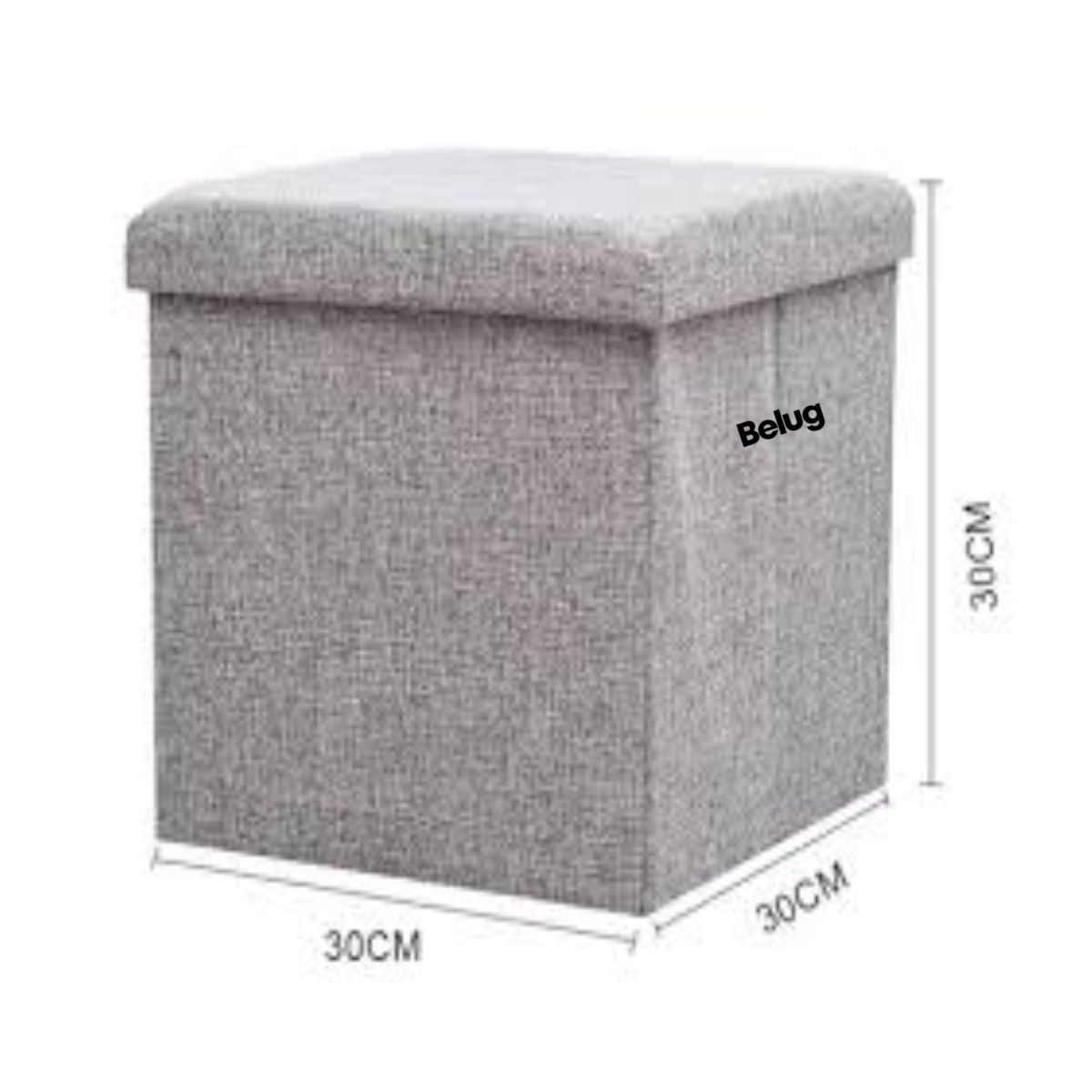 GENERICO - Puff Silla Cubo Organizador Plegable Chico GRIS BELUG