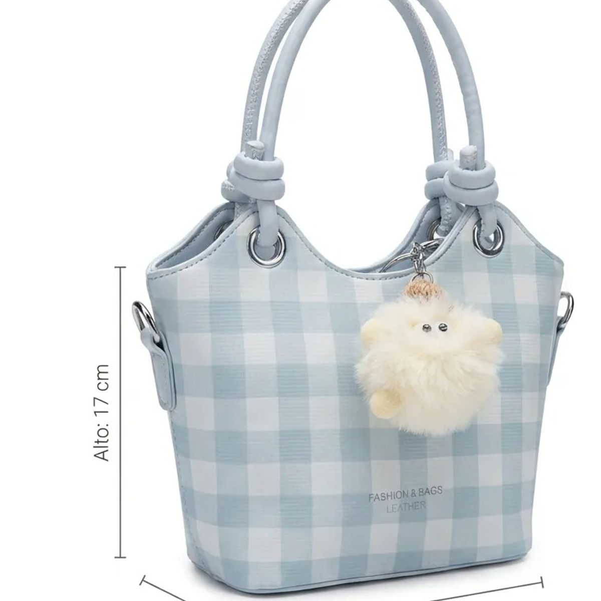 BOVINITA - Cartera Mujer Bandolera Celeste Elegante Cute Handbag Correa