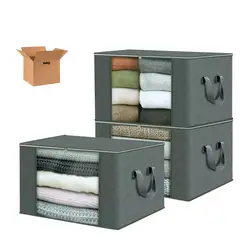 GENERICO - 3 Unidades Organizador De Bolsas De Almacenamiento De Ropa GRIS BELUG