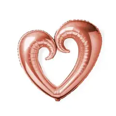 GENERICO - Globo metalico corazón oro rosa 100x108cm