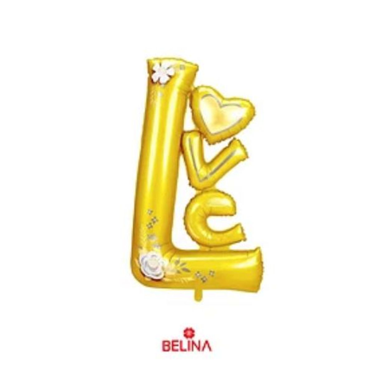 GENERICO - Globo metálico love dorado 64x110cm