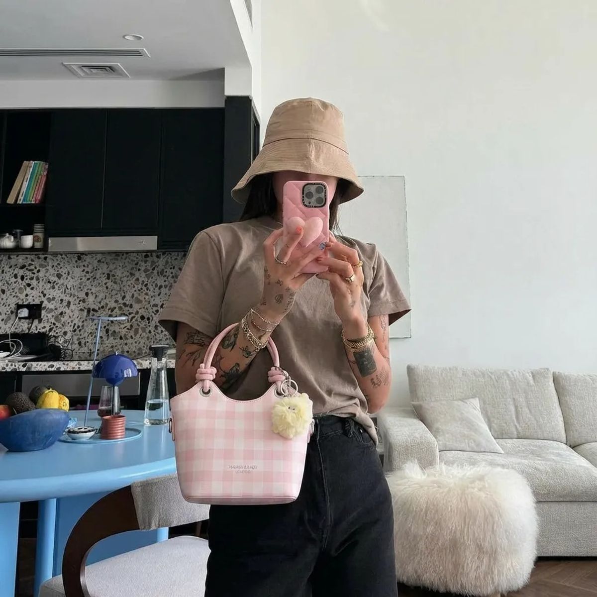 BOVINITA - Cartera Mujer Bandolera Rosa Elegante Cute Correa Ajustable