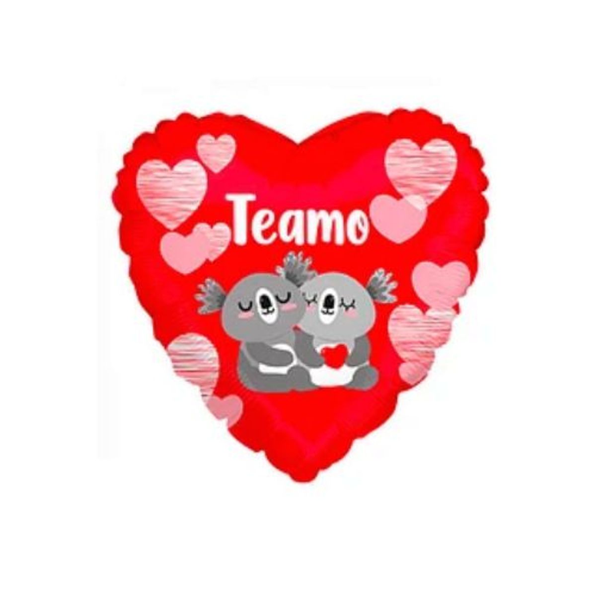 GENERICO - Globo metálico corazón pareja de koalas 45cm