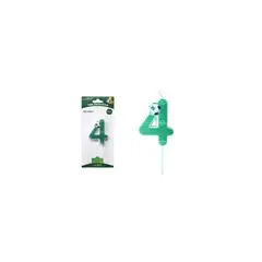 GENERICO - Vela de número 4 con fútbol 5.5cm
