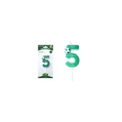 GENERICO - Vela de número 5 con fútbol 5.5cm