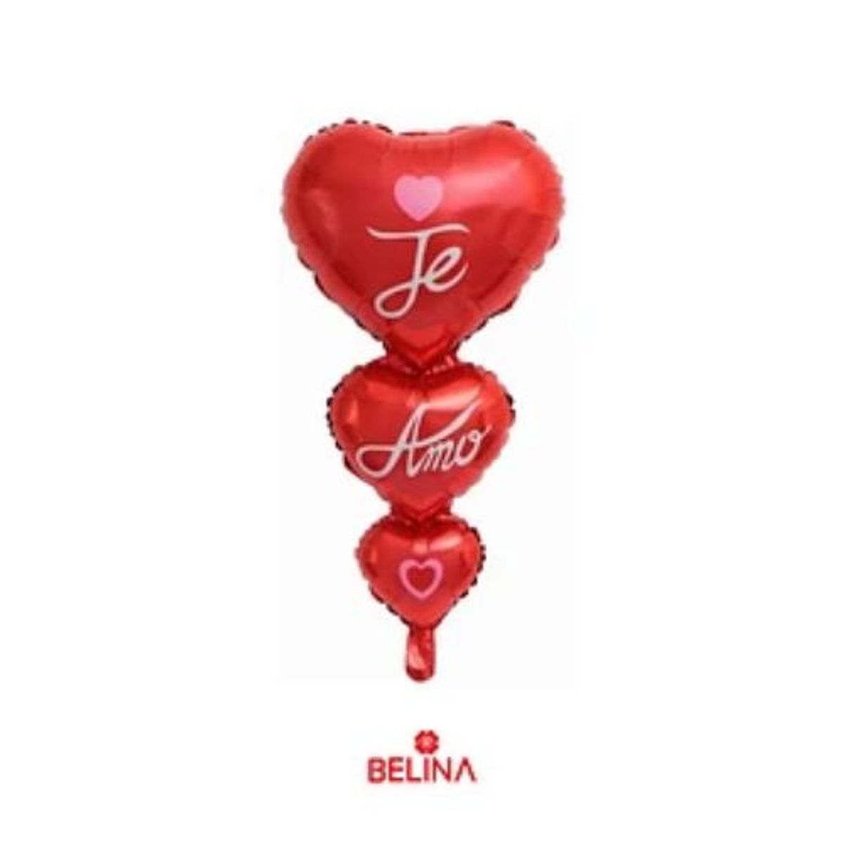 GENERICO - Globo metalico corazón triple te amo 45X98CM