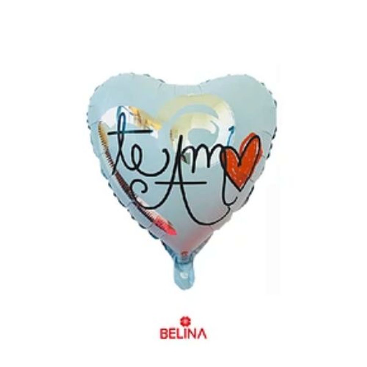 GENERICO - Globo metalico corazón te amo 45cm