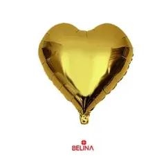 GENERICO - Globo corazón oro 18 pulgadas