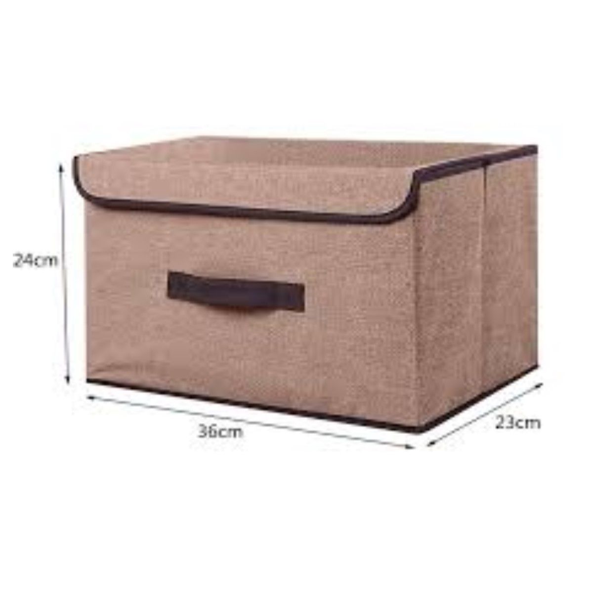GENERICO - 4 Unidades Cajas Organizadoras De Tela Plegables Con Tapas BEIGE BELUG