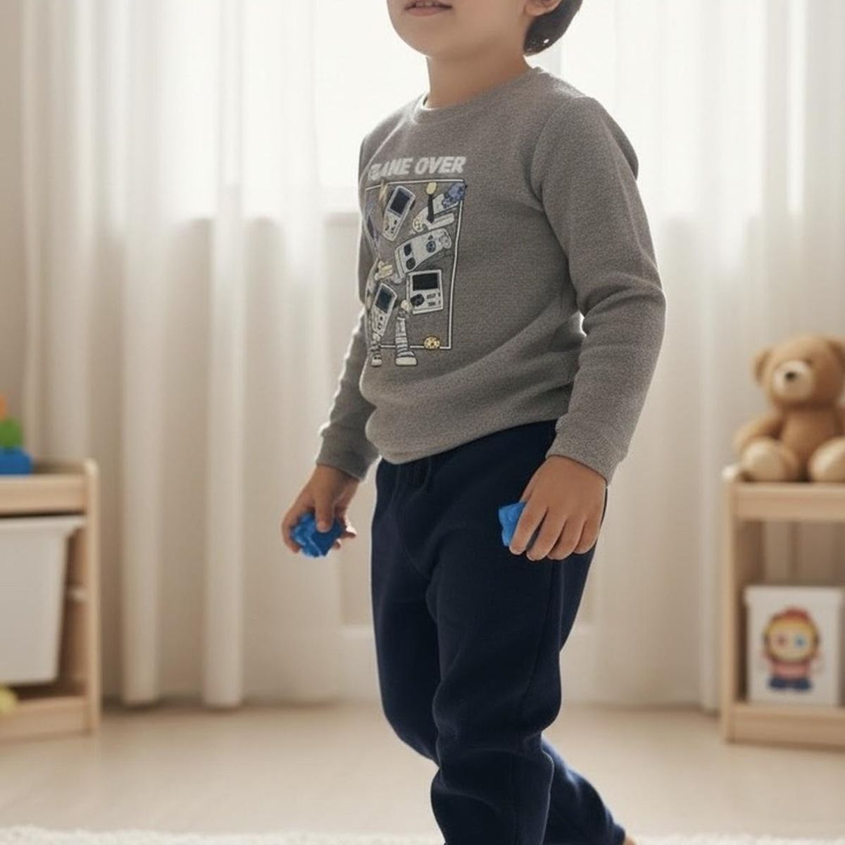 KOWHAI - Pijama Micropolar Niño Estampado Game Over