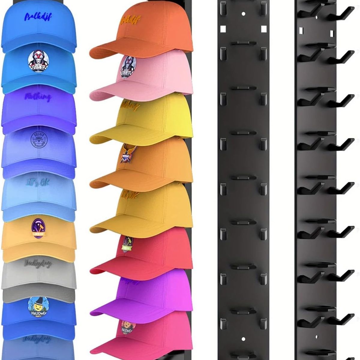 KUANGYE - 2 Pcs Gancho Organizador De Gorras Para Pared Percheros Porta