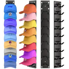 KUANGYE - 2 Pcs Gancho Organizador De Gorras Para Pared Percheros Porta