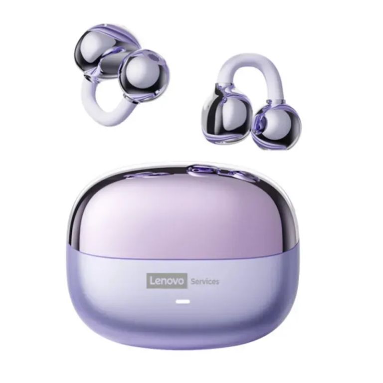 Audífonos Clip MAX LE302 TWS Bluetooth 6.0 · Morado