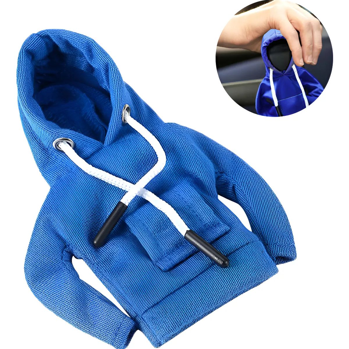 GENERICO - Polerón Cubre Pomo Cubre Palanca De Cambio Sudadera Felpa-Azul