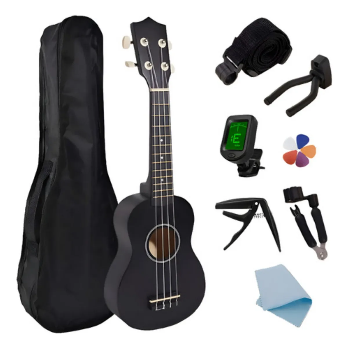 U BUY - Ukeleles Soprano Concierto 21 Pulgadas + Funda + Accesorios