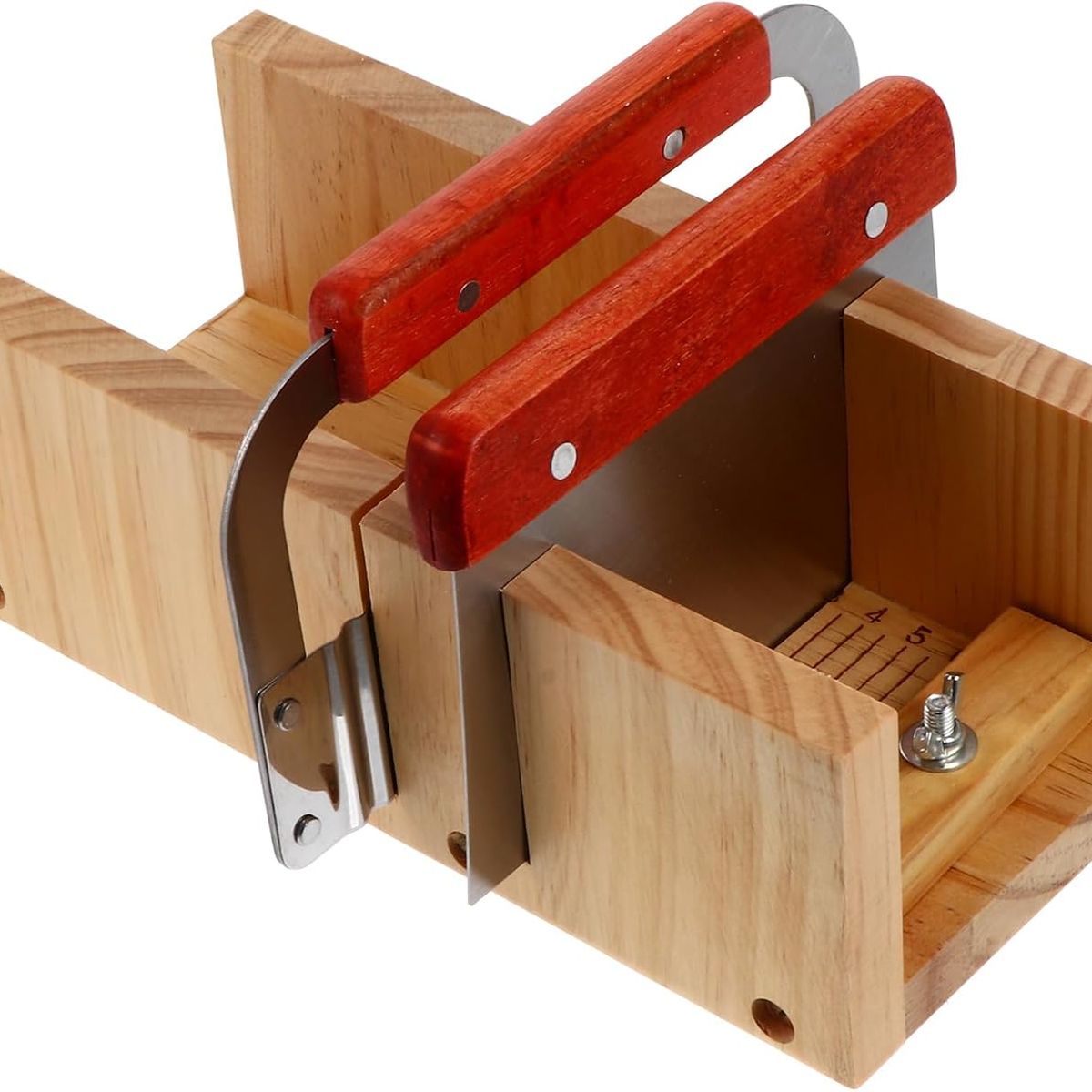KUANGYE - Molde De Madera Para Jabón Con Cortador + 2 Cuchillas