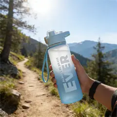 GENERICO - Botella Deportiva de Gran Capacidad en Azul Degradado