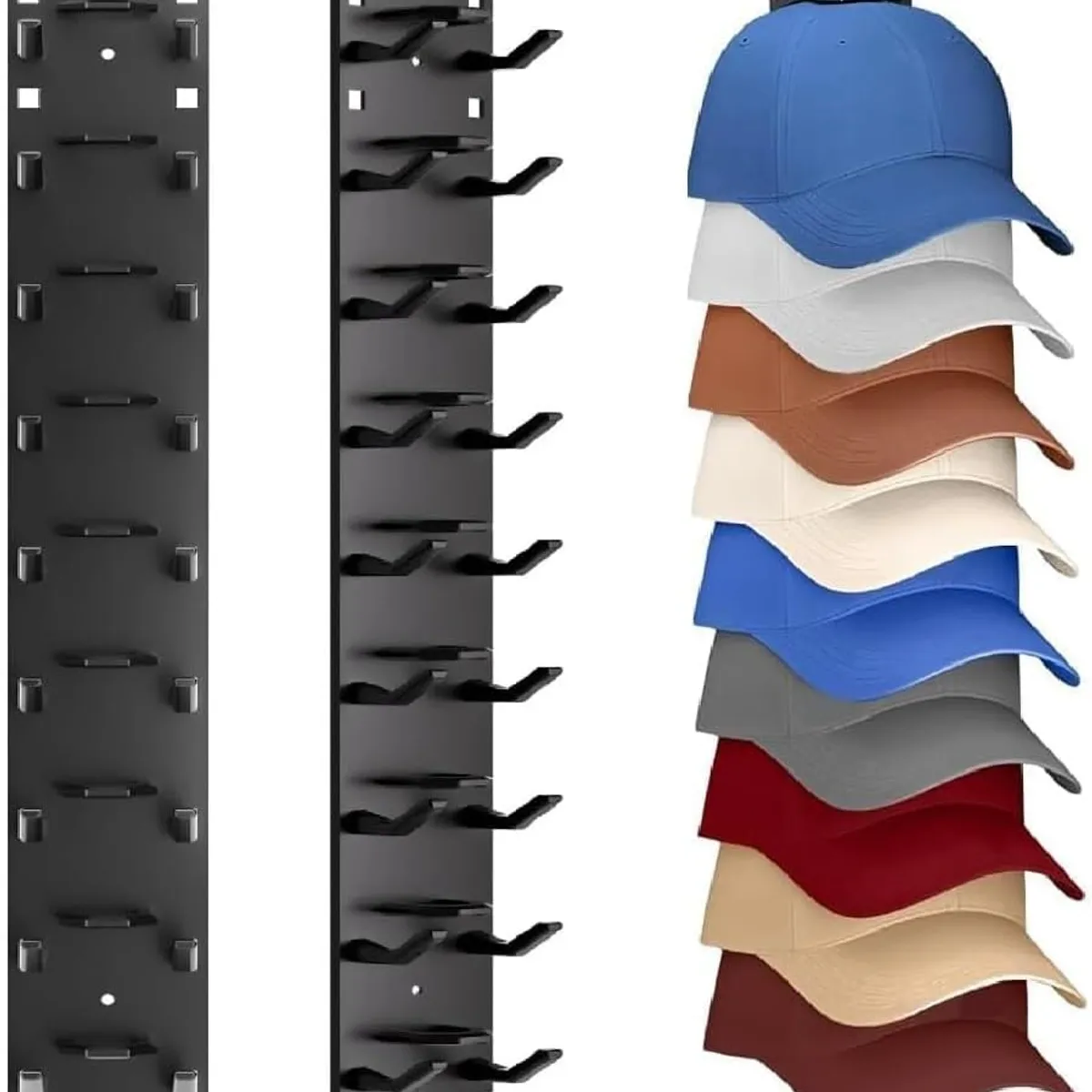 KUANGYE - 2 Piezas Gancho Organizador De Gorras, Colgador Gorros Pared
