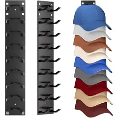 KUANGYE - 2 Piezas Gancho Organizador De Gorras, Colgador Gorros Pared