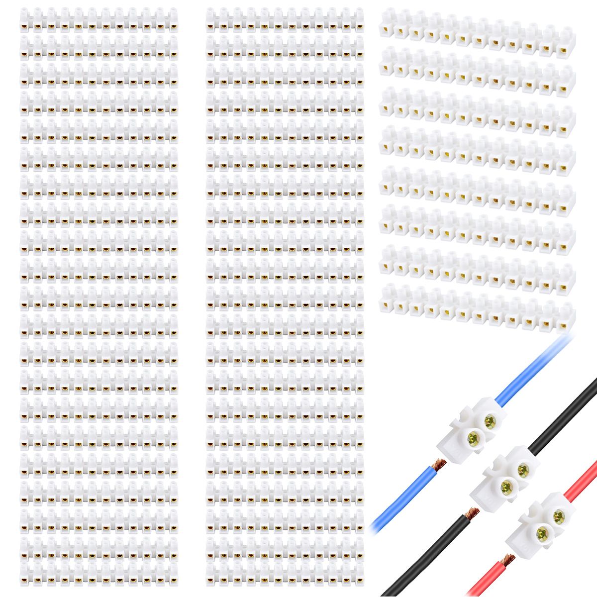 DEKANO - Regleta de Conexión 0.75-2.2 mm Blanca 12 Bornes