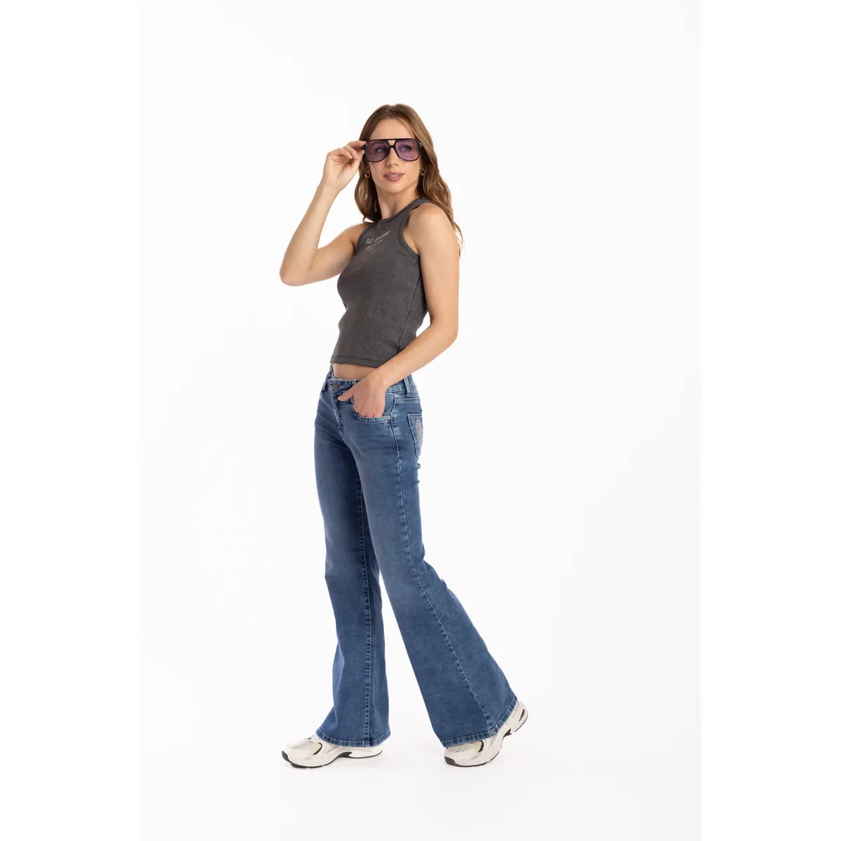 EFESIS - Jeans Flare Tiro Medio Mujer Efesis