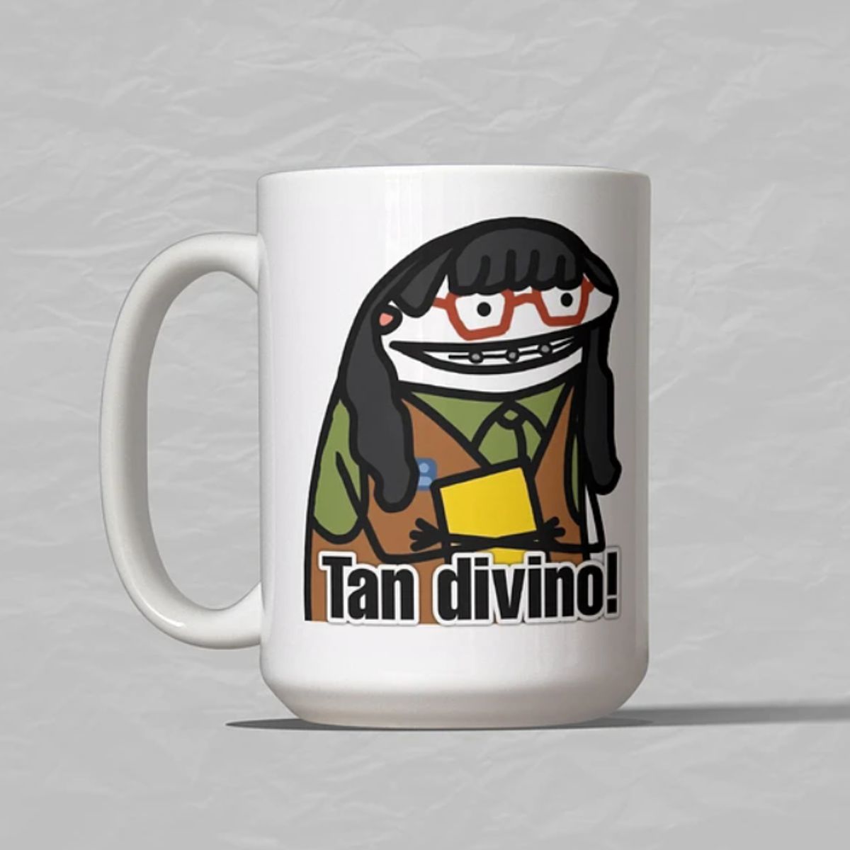 SM - Tazón Cómico “Tan Divino” Betty  Meme Regalo Divertido