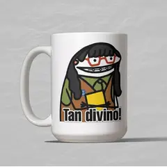 SM - Tazón Cómico “Tan Divino” Betty Meme Regalo Divertido