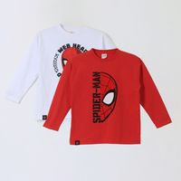 Bipack Polera Manga Larga Niño Spiderman Rojo
