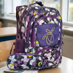 UTILISIMO - Mochila Escolar Bolso Con Estuche 43Cm Tela Oxford Niña Beautiful Flowers