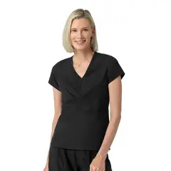 WONDERWINK - BLUSA CLÍNICA MUJER ESCOTE V 6266 BLACK