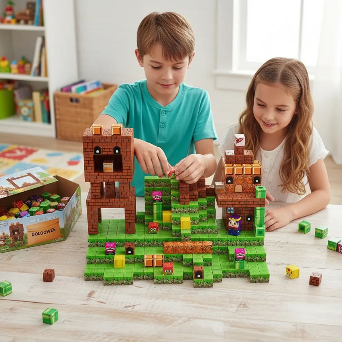 GENERICO - Set 100 Piezas Cubos Magnéticos - Bloques Imanes 3D Educativos