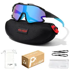 POLASUP - Lentes de Sol Deportivos Polarizados UV400 9958P Unisex correr ciclismo