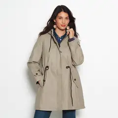 WADOS - CHAQUETA MANGA LARGA CON CAPUCHA CINTURA AJUSTABLE Y BOLSILLOS